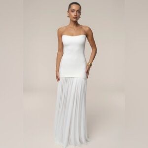 JLUXLABEL White Cielo Contrast Maxi Dress